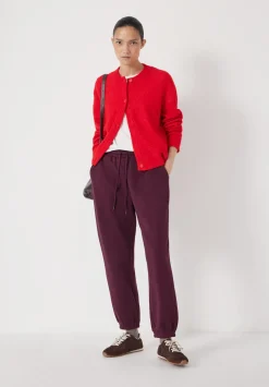 hush Jumpers & Cardigans|Juni Crew Neck Wool Blend Cardigan Fiery Red
