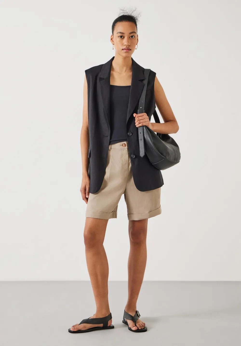 hush Shorts|Juniper Relaxed Tailored Shorts Caramel