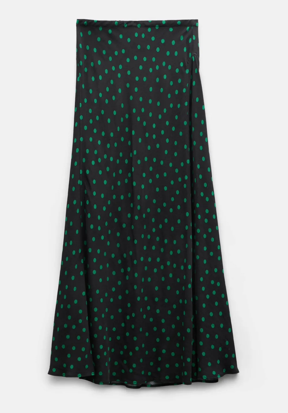 hush Skirts|Katie Maxi Skirt Polka Dots Green