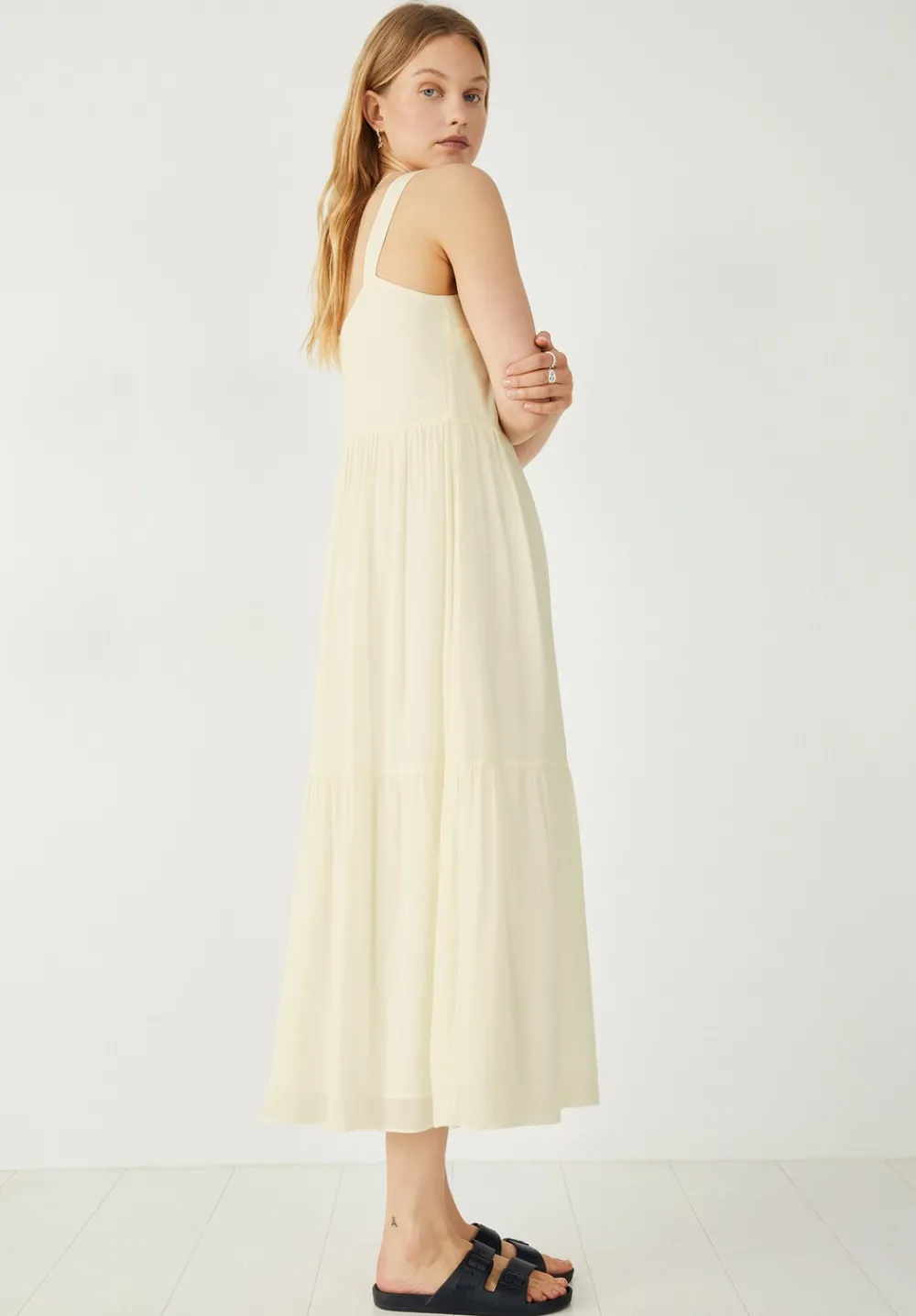 hush Dresses|Katrina Lace Midi Dress Ecru
