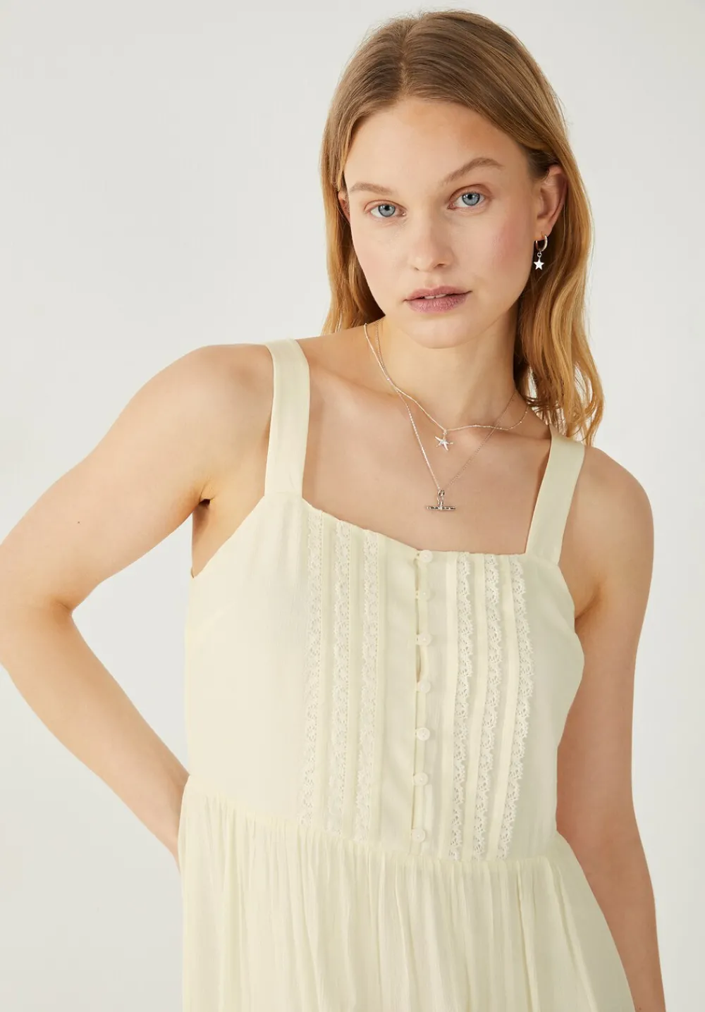 hush Dresses|Katrina Lace Midi Dress Ecru