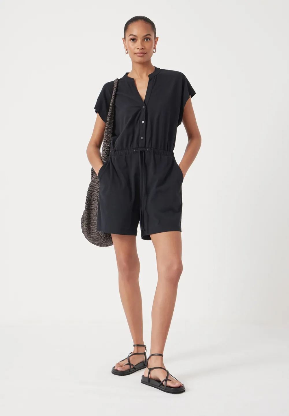 hush Jumpsuits|Kendall Jersey Playsuit Black