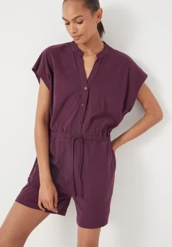 hush Jumpsuits|Kendall Jersey Playsuit Maroon Red