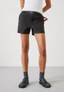 hush Shorts|Kia Washed Shorts Washed Black