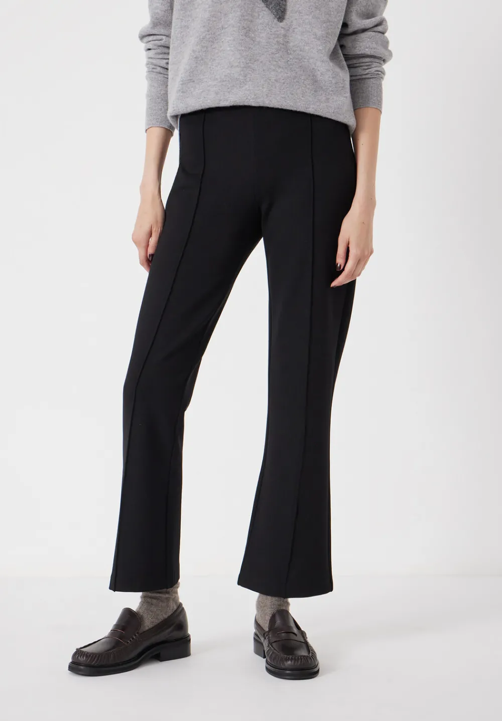 hush Joggers & Leggings|Trousers|Kick Flare Ponte Trousers Black