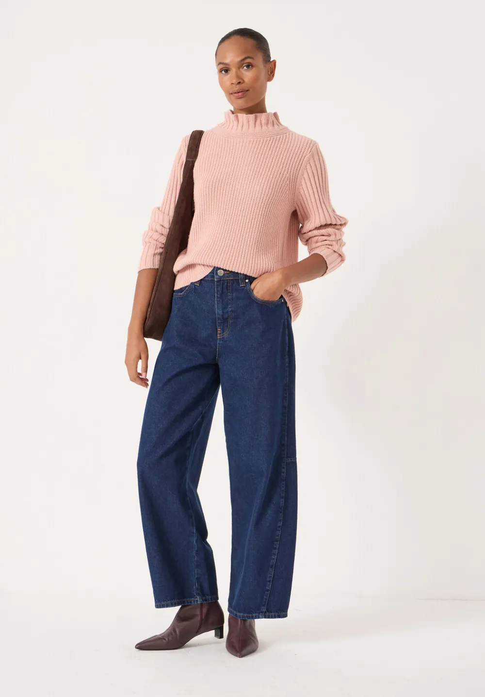 hush Jumpers & Cardigans|Kiley Wool Blend Frill Trim Jumper Soft Pink
