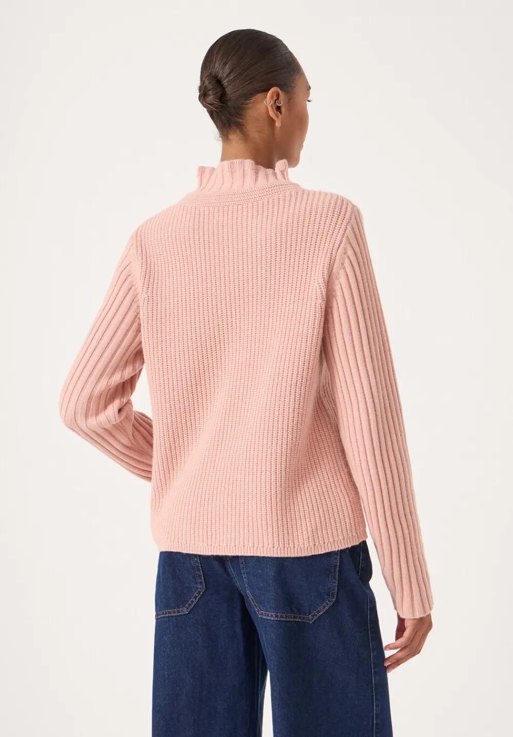 hush Jumpers & Cardigans|Kiley Wool Blend Frill Trim Jumper Soft Pink