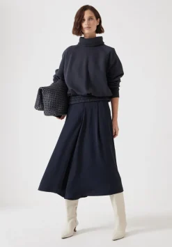 hush Trousers|Kiri Wide Culottes Navy