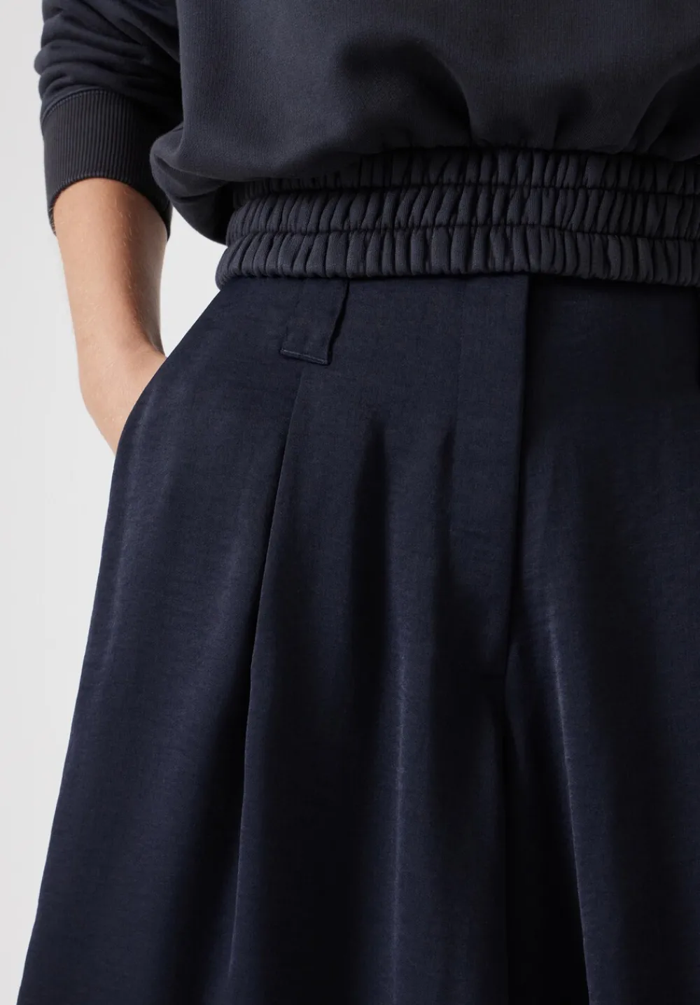 hush Trousers|Kiri Wide Culottes Navy