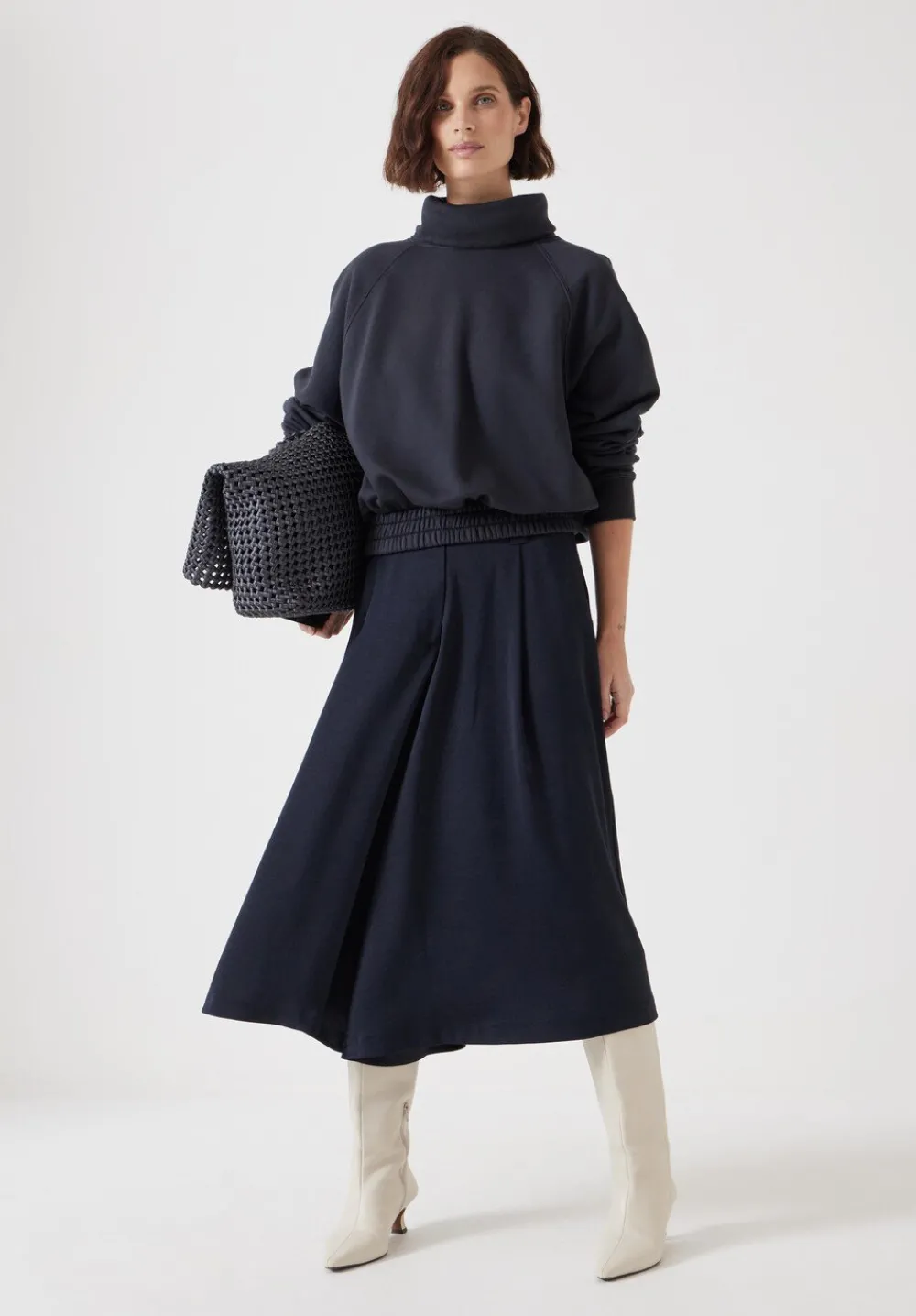 hush Trousers|Kiri Wide Culottes Navy