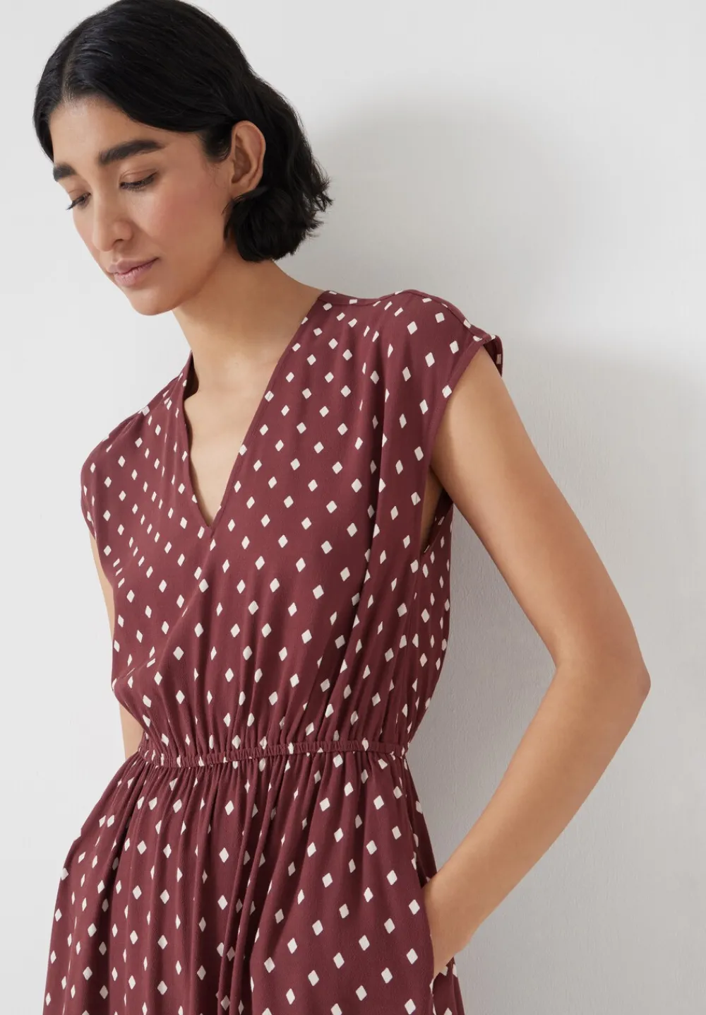 hush Dresses|Klara Relaxed Maxi Dress Dark Red Diamond