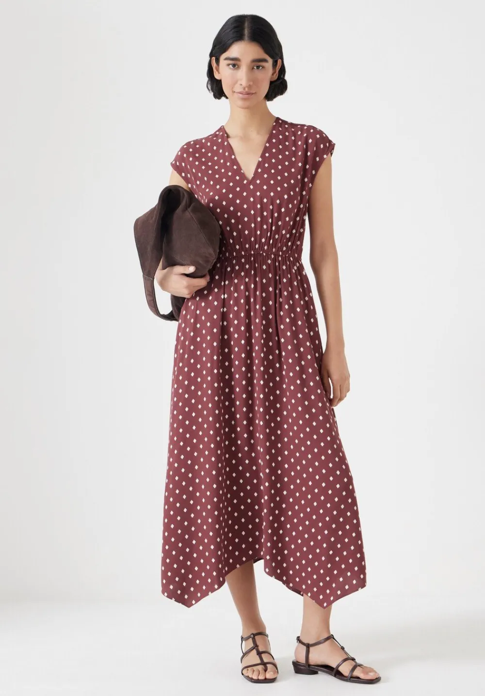 hush Dresses|Klara Relaxed Maxi Dress Dark Red Diamond
