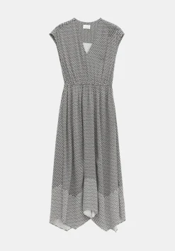 hush Dresses|Klara Relaxed Maxi Dress Triangles Black