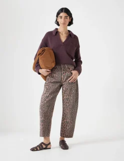 hush Jumpers & Cardigans|Knitted Cotton Rugby Jumper With Pocket Fudge Brown