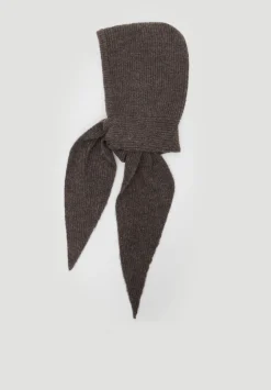 hush Scarves|Hats|Knitted Hooded Scarf Light Brown