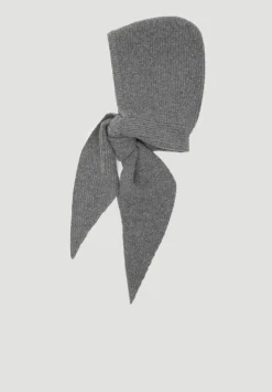 hush Scarves|Hats|Knitted Hooded Scarf Grey Marl