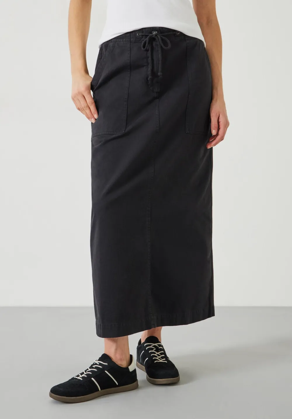 hush Skirts|Kristen Cargo Maxi Skirt Black
