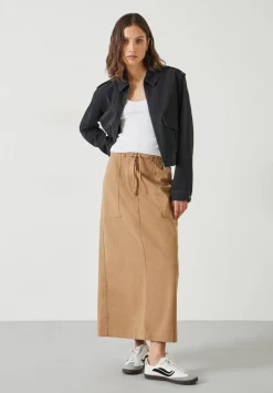 hush Skirts|Kristen Cargo Maxi Skirt Desert
