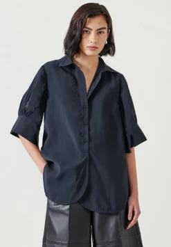 hush Shirts & Blouses|Laila Short Sleeve Shirt Black