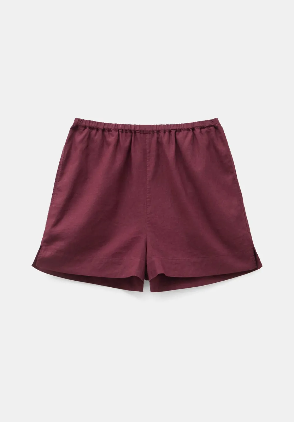 hush Swimwear & Beachwear|Shorts|Lana Linen Blend Shorts Burgundy Red