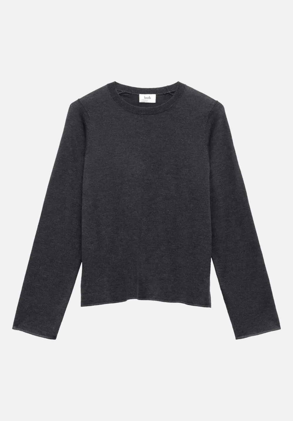 hush Jumpers & Cardigans|Lara Fine Knit Wool Blend Jumper Charcoal Marl