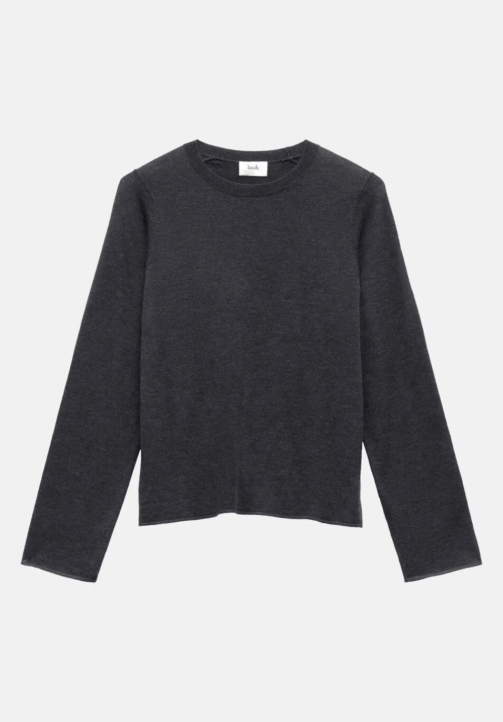 hush Jumpers & Cardigans|Lara Fine Knit Wool Blend Jumper Charcoal Marl