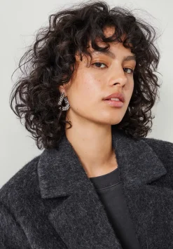 hush Jewellery|Large Pia Pave Twist Hoop Earrings Silver
