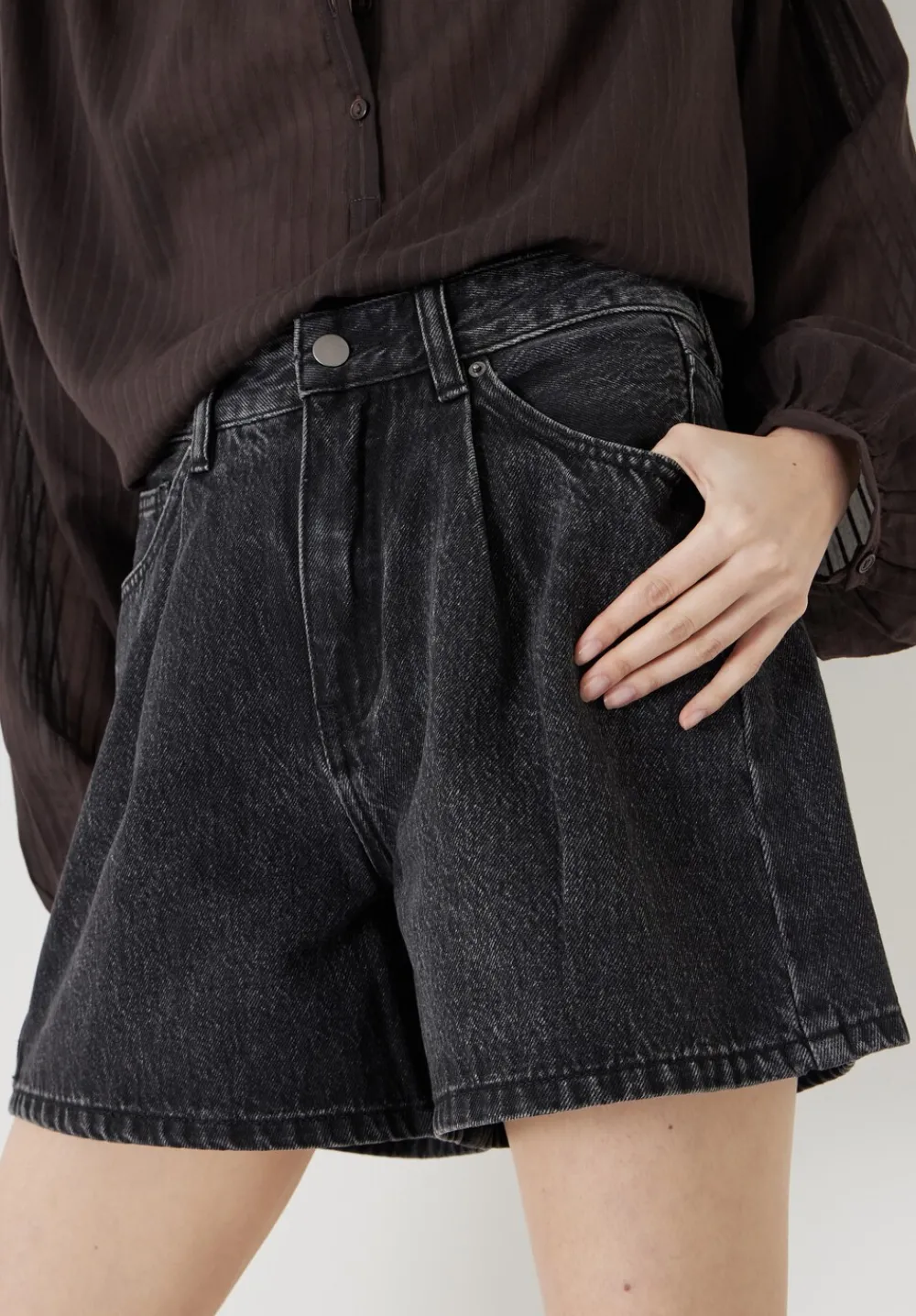 hush Shorts|Larissa Denim Shorts washed grey denim