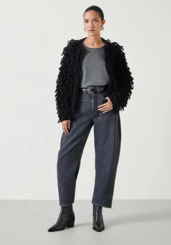 hush Jumpers & Cardigans|Leah Loop Edge To Edge Cardigan Black