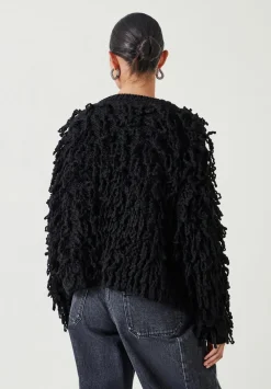 hush Jumpers & Cardigans|Leah Loop Edge To Edge Cardigan Black