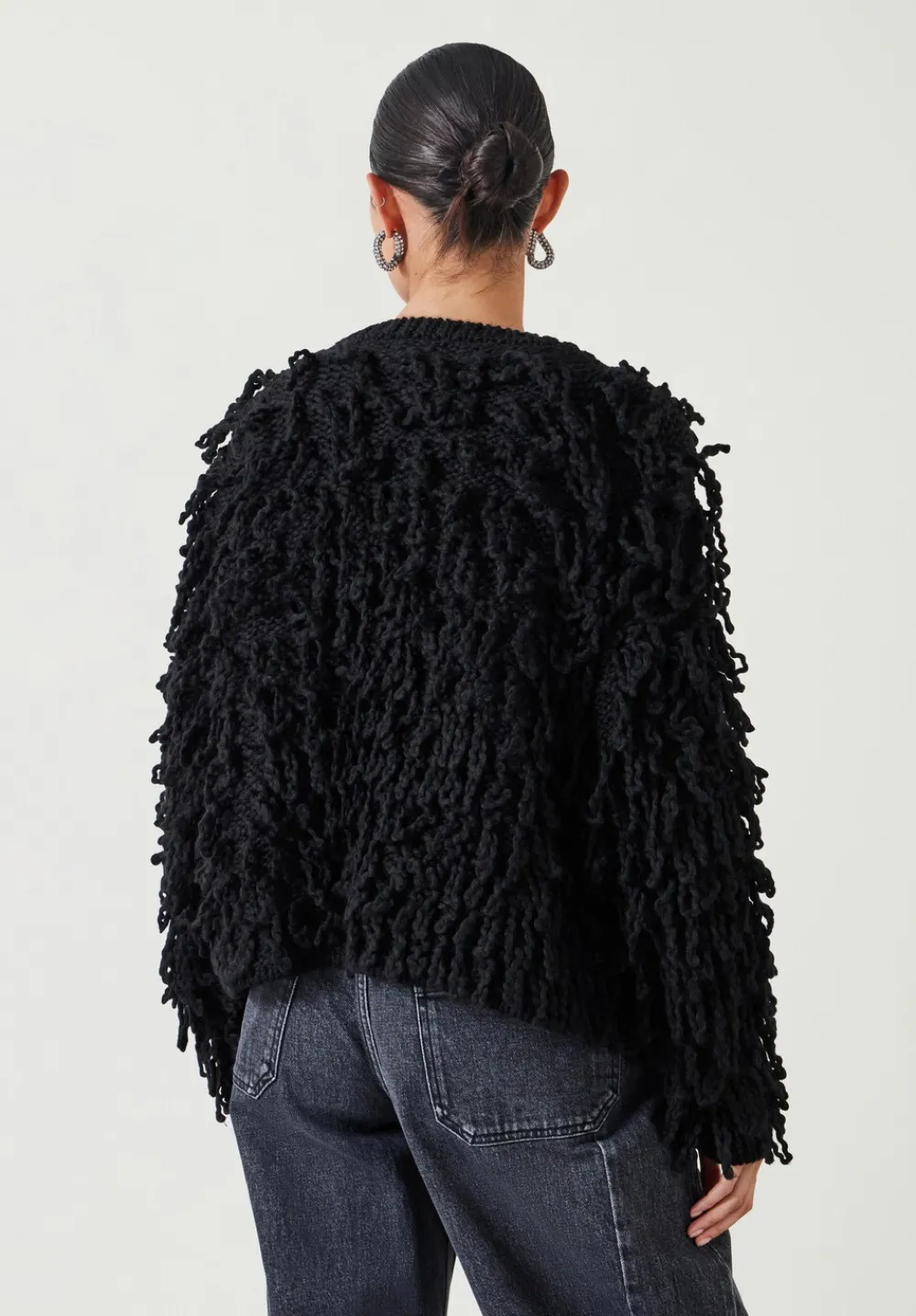 hush Jumpers & Cardigans|Leah Loop Edge To Edge Cardigan Black