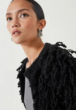 hush Jumpers & Cardigans|Leah Loop Edge To Edge Cardigan Black