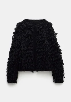 hush Jumpers & Cardigans|Leah Loop Edge To Edge Cardigan Black