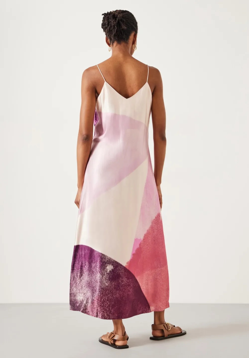 hush Dresses|Leanne Slip Maxi Dress Shapes Placement