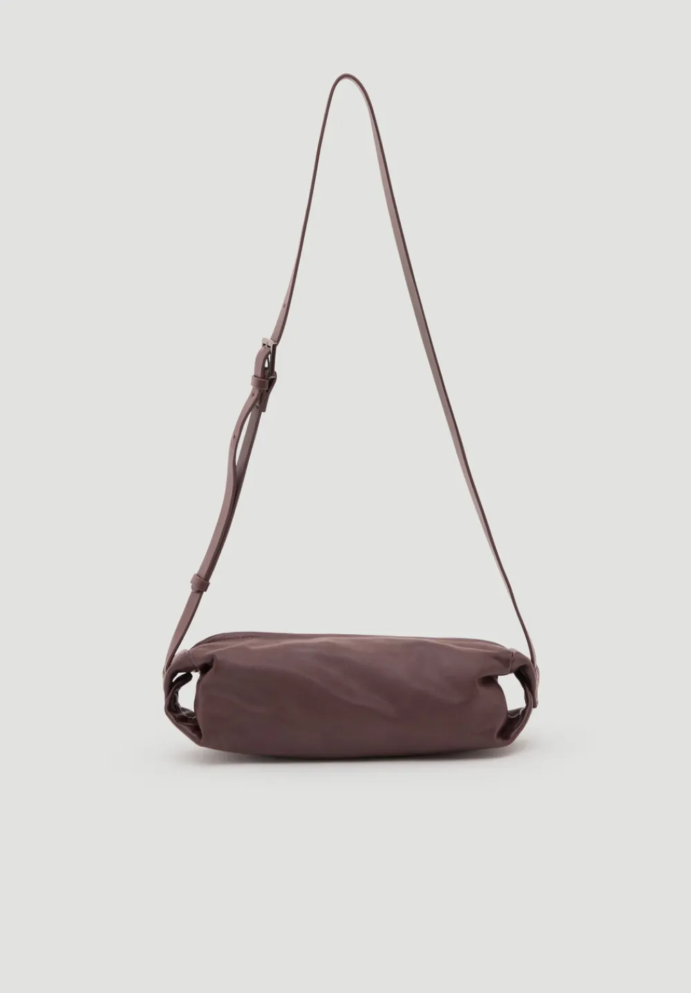 hush Bags|Leather Barrel Crossbody Bag Wine Red