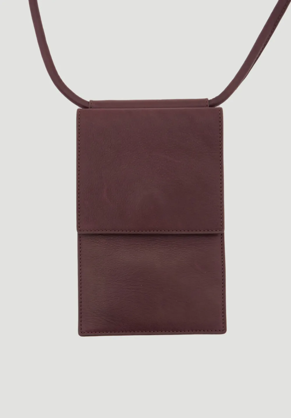 hush Bags|Leather Phone Bag Dark Wine Red