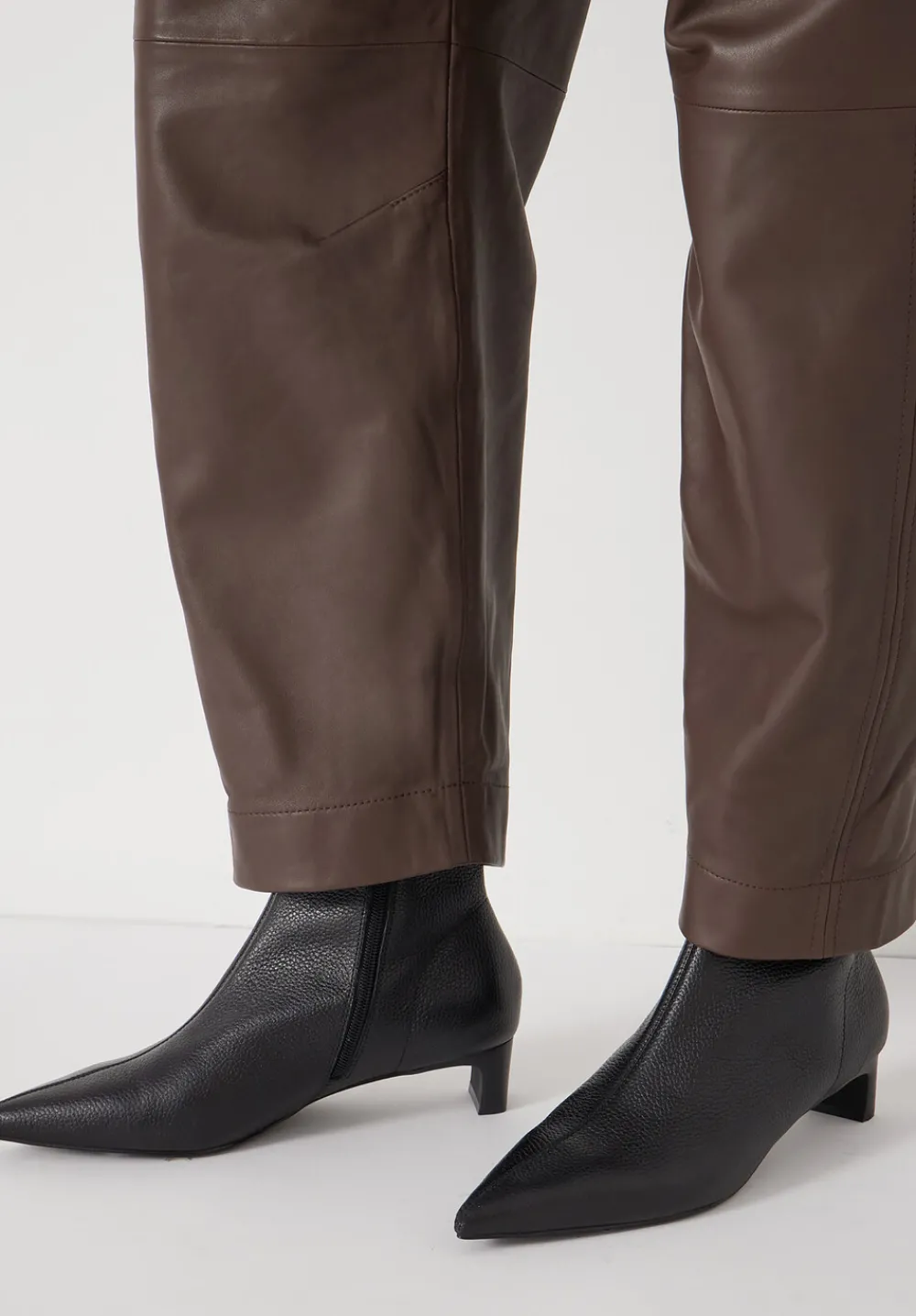hush Heels|Boots|Leather Sock Fit Boots Black