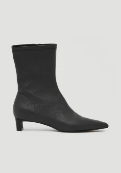 hush Heels|Boots|Leather Sock Fit Boots Black