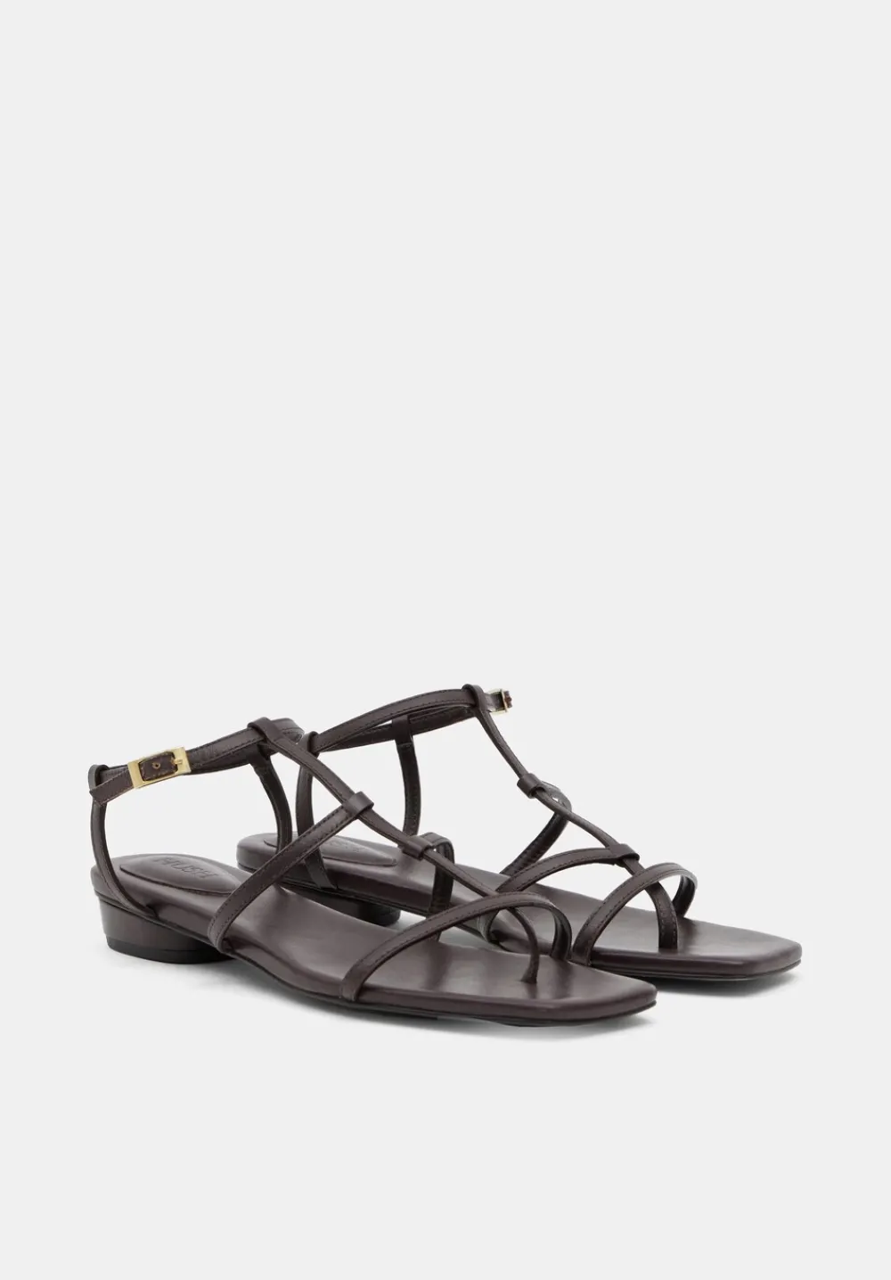 hush Sandals|Heels|Leather Strappy Low Heel Sandals Burgundy Red