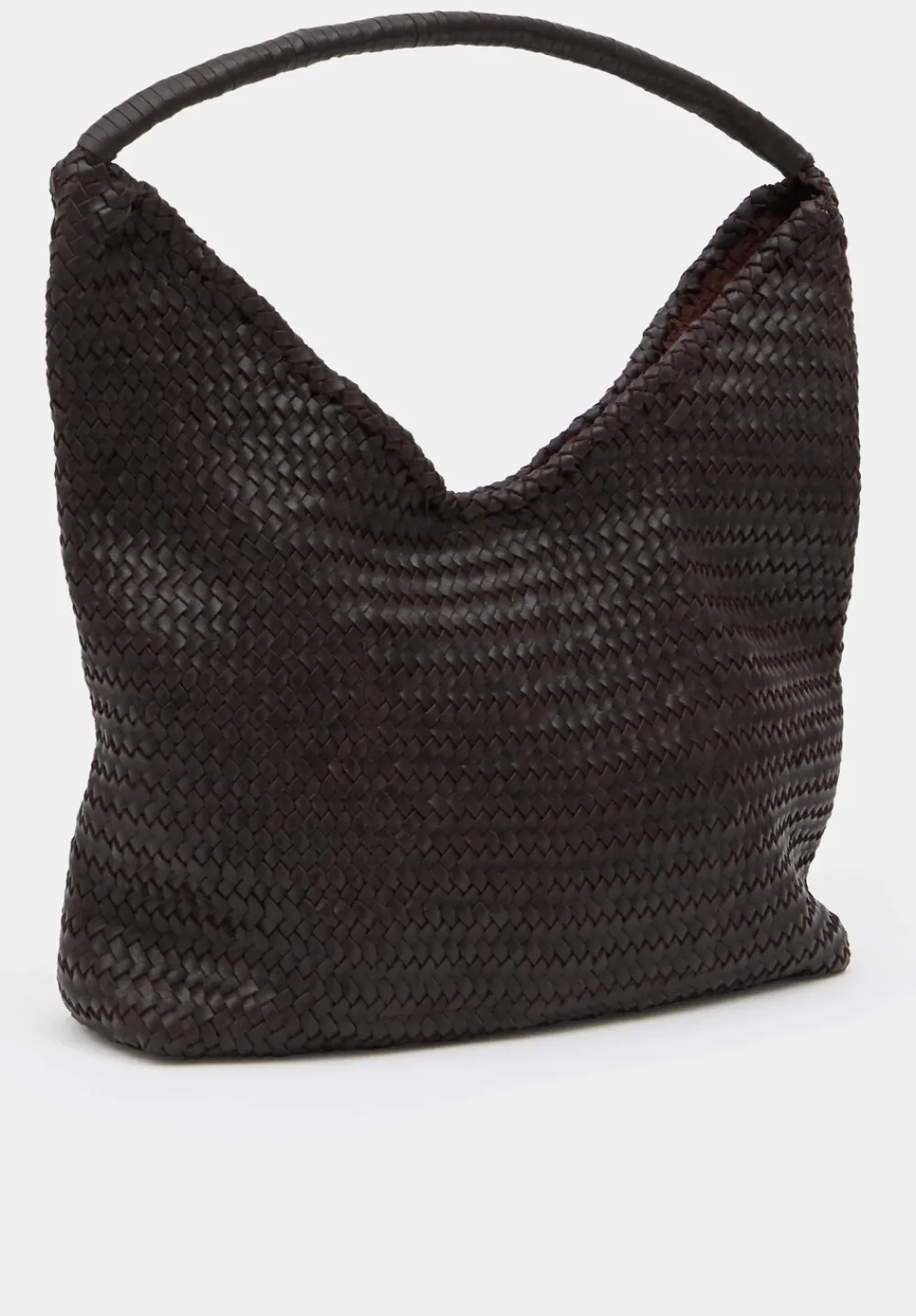 hush Bags|Leather Weave Tote Burgundy Red