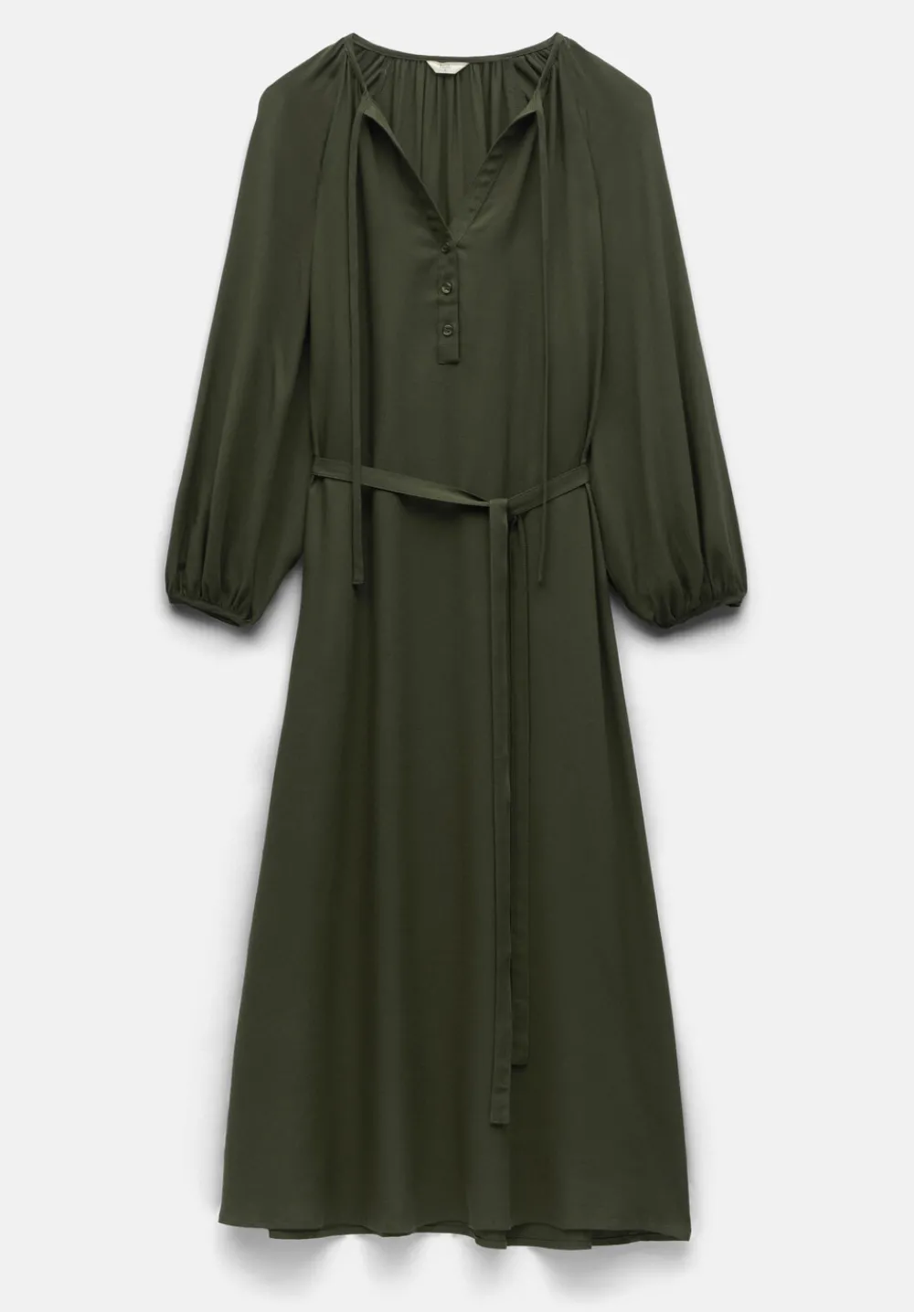 hush Dresses|Leilani Gathered Midi Dress Dark Green