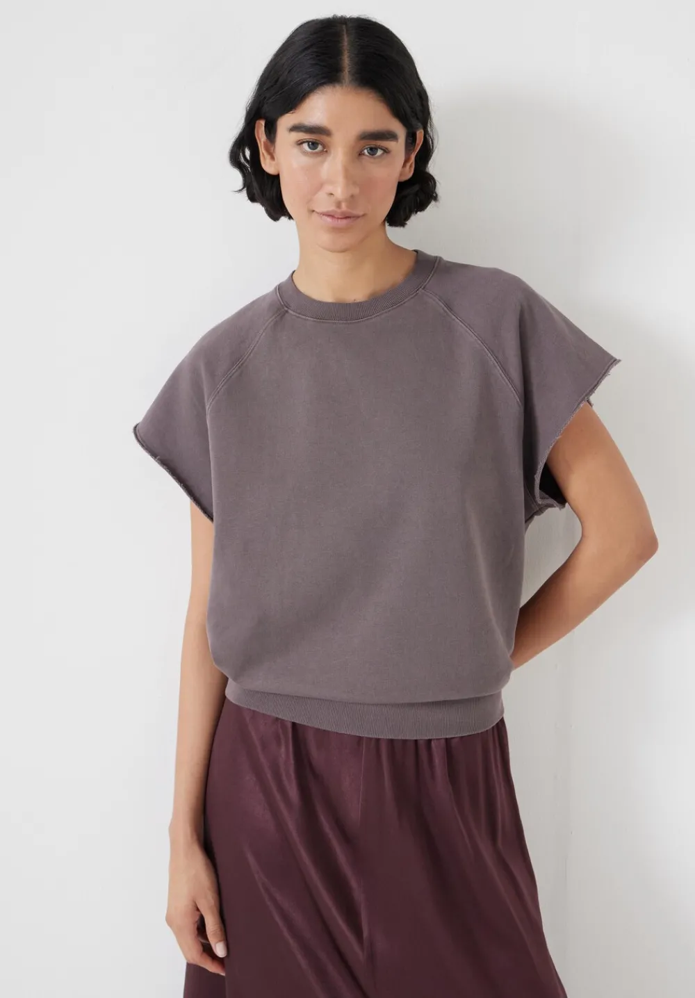 hush Tops & T-Shirts|Leonie Short Sleeve T-Shirt Raisin Brown