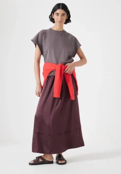 hush Tops & T-Shirts|Leonie Short Sleeve T-Shirt Raisin Brown