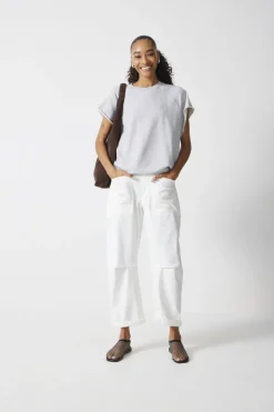 hush Tops & T-Shirts|Leonie Short Sleeve T-Shirt Grey Marl