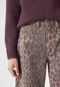 hush Jeans|Barrel Leg Jeans Leopard Print
