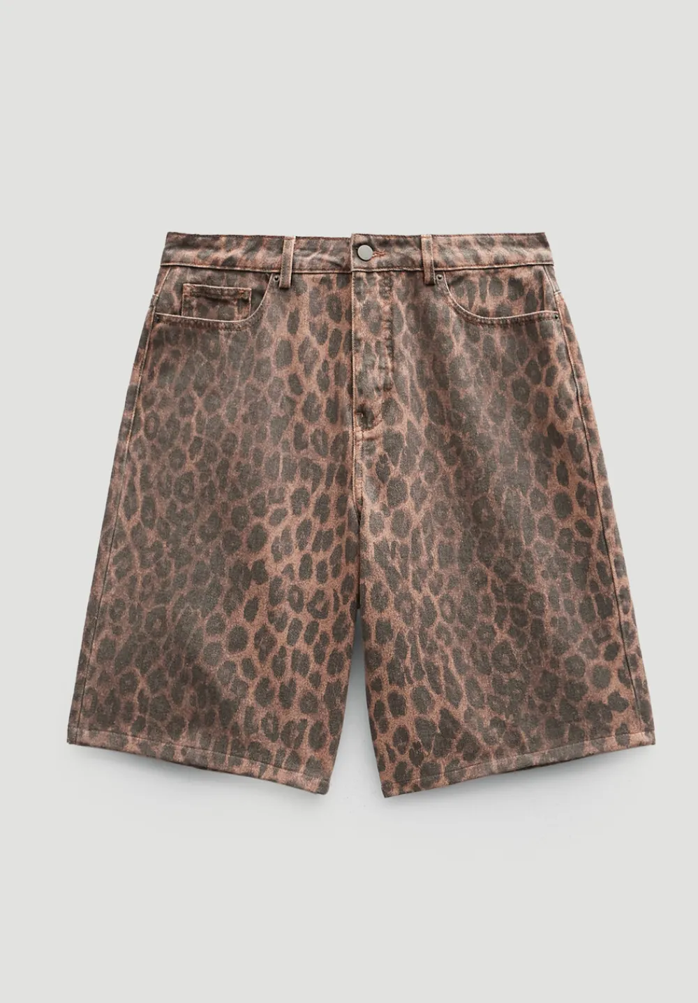 hush Shorts|Jeans|Denim Bermuda Shorts Leopard Print