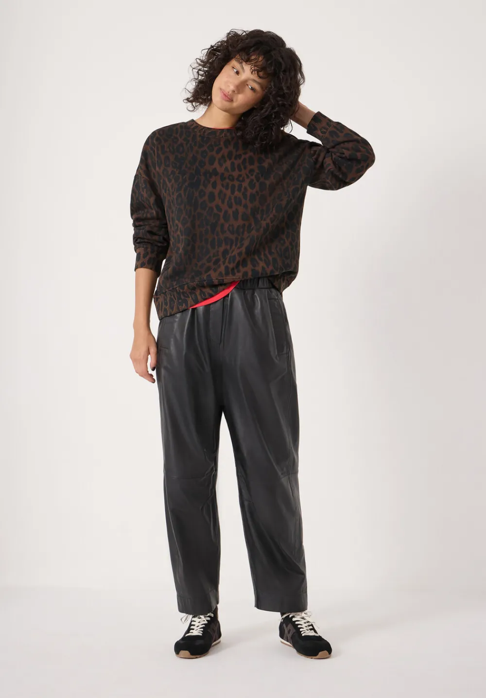 hush Sweatshirts & Hoodies|Leopard Print Sweatshirt Soft Leopard
