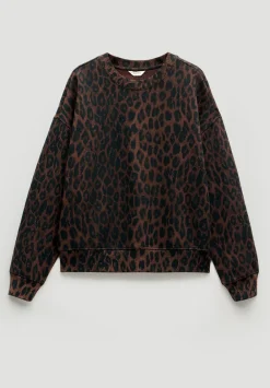 hush Sweatshirts & Hoodies|Leopard Print Sweatshirt Soft Leopard