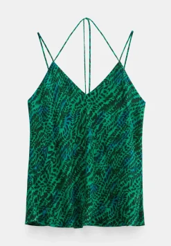 hush Tops & T-Shirts|Lexi Relaxed Print Cami Watercolour Animal Green