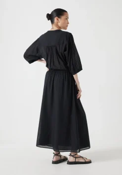 hush Dresses|Lhea Midi Dress Washed Black